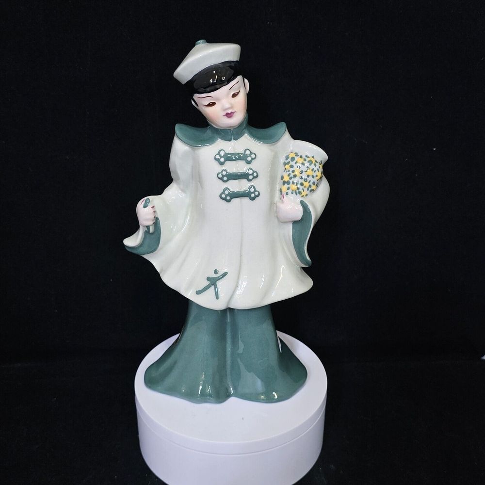 Vintage 50s MCM Florence Ceramics California‎ Asian Boy Planter Flower Vase